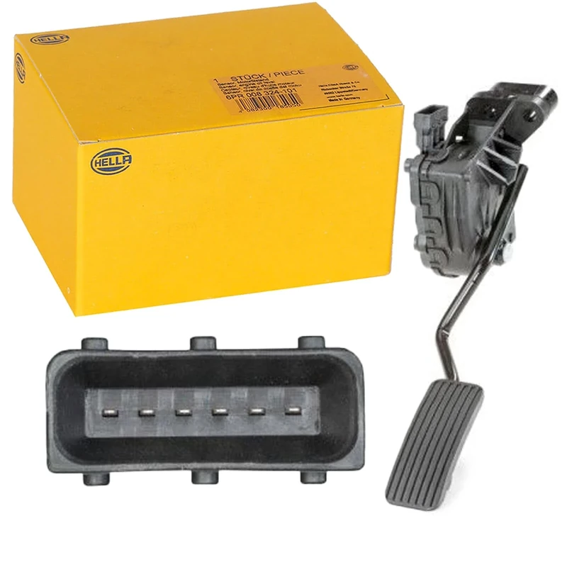 HELLA 6PV 010 946-051 Sensor, accelerator pedal position - for right-hand drive vehicles - 6-pin connector - Manual Transmission - Code: BM