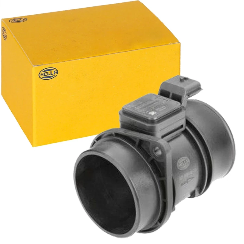 HELLA 8ET 009 142-131 Air Mass Sensor - 6-pin connector - Pipe-neck