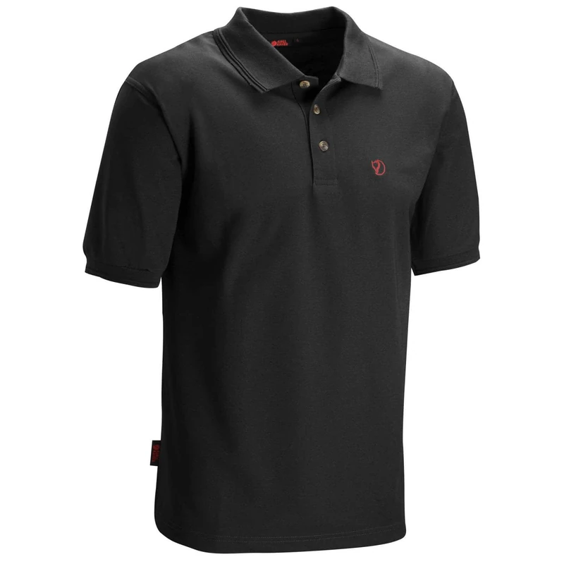 Fjällräven Crowley Pique Shirt M T-Shirt - Black, Large - Image 1