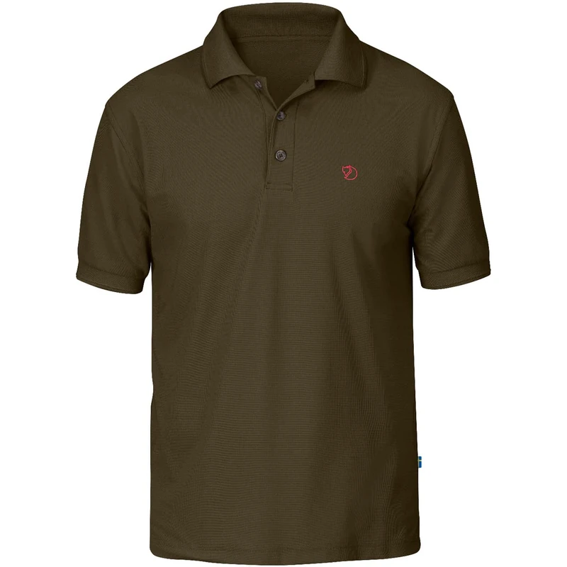 Fjallraven Men's Crowley Pique Shirt, Dark Olive, L
