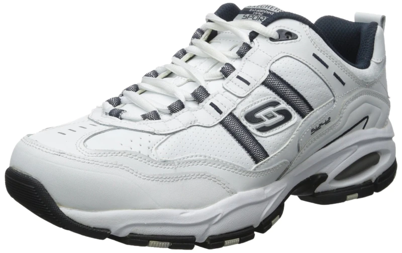 Skechers Men's Vigor 2.0 Serpentine, White/Navy, 13 D (M)