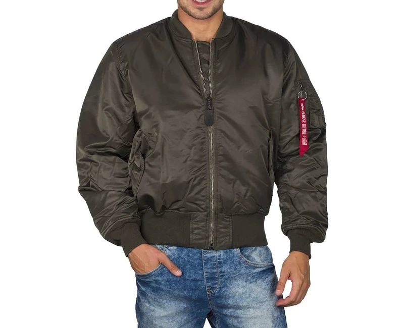 Alpha Industries Men's MA-1 Jacket, Grey (rep.grey 04) ,Medium