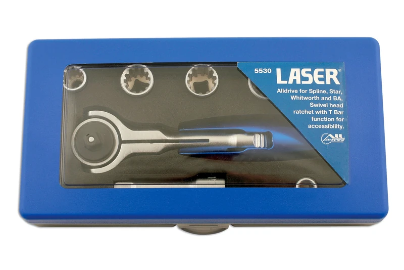 Laser 5530 Alldrive Socket Set 1/4"D 8pc