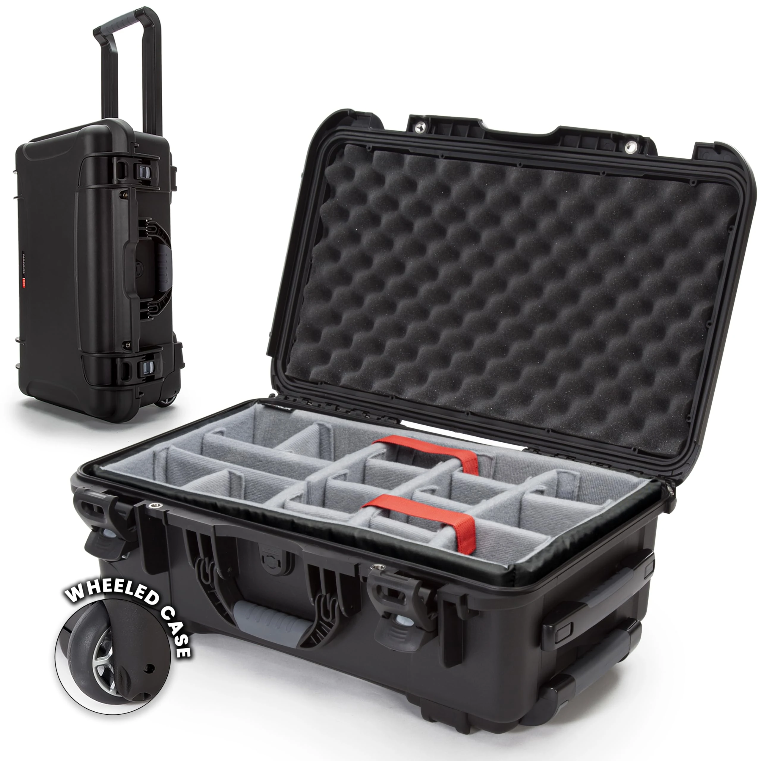 Nanuk 935 Waterproof Carry-On Hard Case with Wheels and Padded Divider - Black