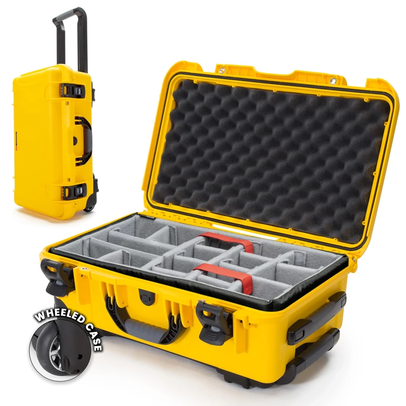 Nanuk 935 Waterproof Carry-On Hard Case with Wheels and Padded Divider - Yellow