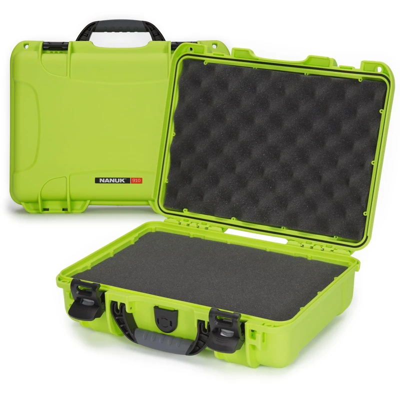 Nanuk 910 Waterproof Hard Case with Foam Insert - Lime