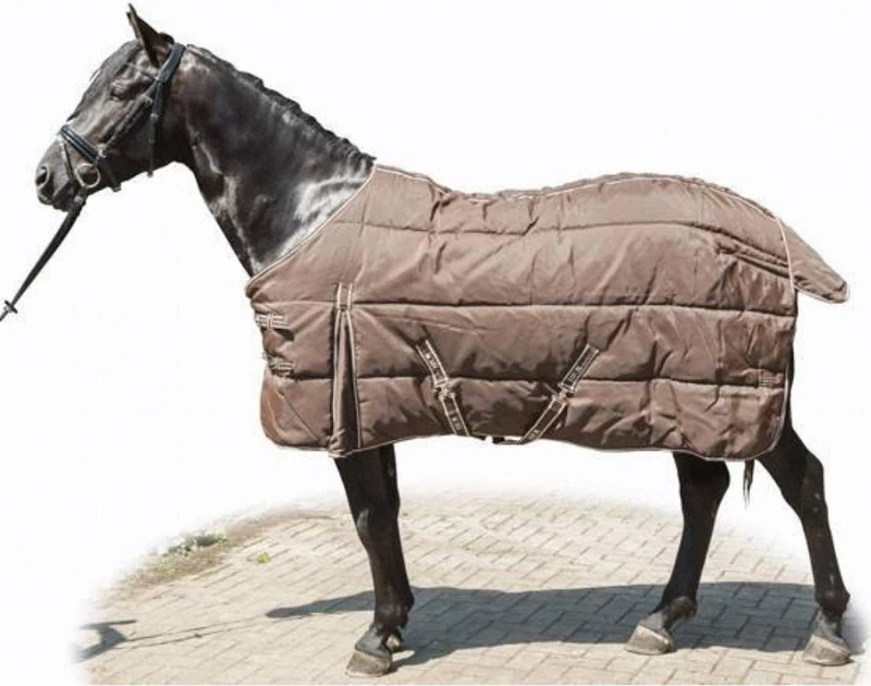 HKM 19352400.0018 Winter Stable Rug 1200D with Kick Pleat Brown - Image 1