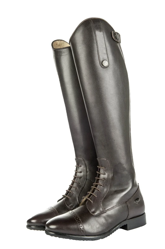 HKM Adult 3997 Valencia Riding Boots, Leather Riding Boots, Long Length/Tight Width, 36-46 Trousers, 9100 Black, EU 42 / UK 9