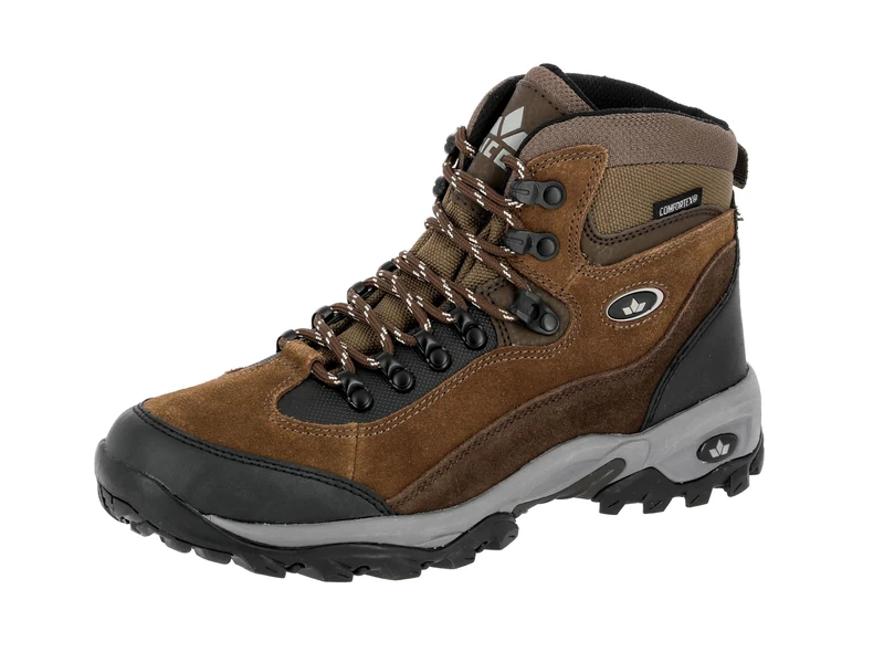 Lico Men's Milan High Rise Hiking Shoes, Brown, 4 UK