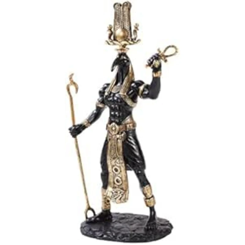 Pacific Giftware Ibis Head Thôt Egyptian Ankh Holding Statue Technology Magic Bronze 12" Figure