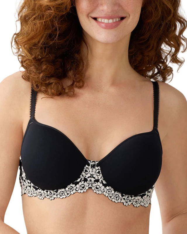 Wacoal Women's Embrace Lace Contour Bra, Black, 32F