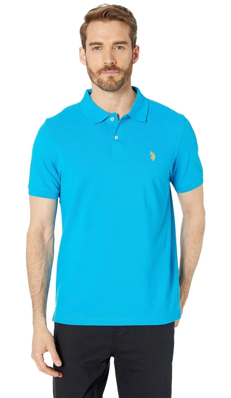 U.S. POLO ASSN. Men's Classic Polo Shirt, Teal Blue, XL - Image 1