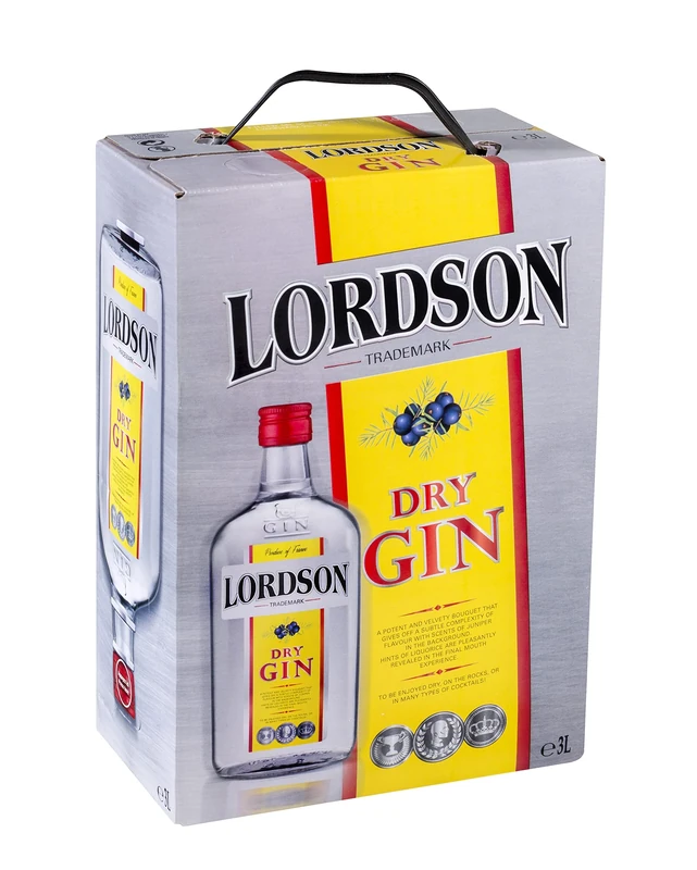 Lordson - Dry Gin, Bag in Box - 3 Litres (1 x 3L)