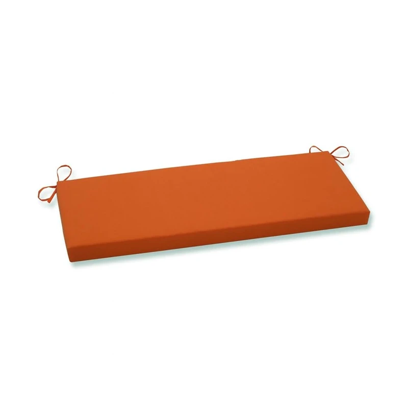 Pillow Perfect Outdoor Sundeck Bench Cushion, Orange