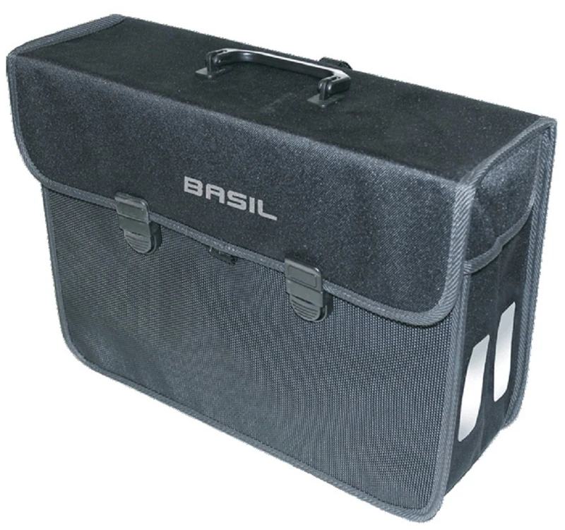 Basil Malaga Pannier Rack Bag, Black, 40 x 16 x 31 cm