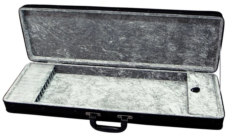 GEWA Bow Case 12 Bows black, anthracite velvet plush inside, for violin, viola, cello