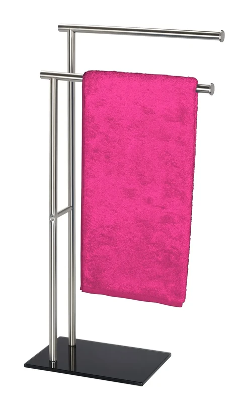 WENKO 20390100 Towel stand Lima clothes stand, Metal Stainless steel, 41 x 79 x 20 cm, Satinised