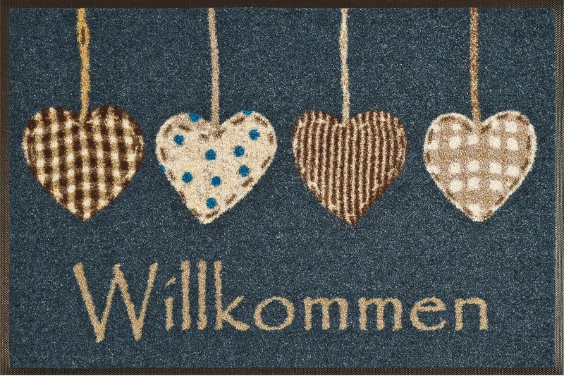 Wash + Dry Cottage Hearts 052173 Doormat 50 x 75 cm