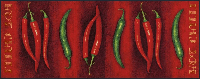 wash + dry Doormat Hot Chili 75 x 190 cm multicoloured