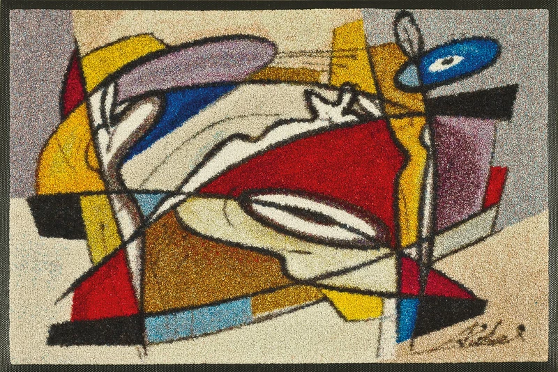 wash+dry Door Mat Steady Composition Design 50x75 cm multicoloured