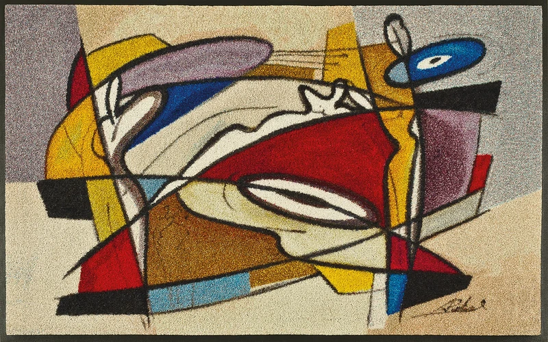 wash+dry Door Mat Steady Composition Design 75x120 cm multicoloured