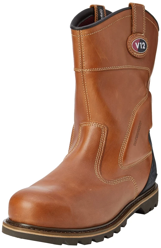 V12 Footwear Men's Tomahawk Industrial Boot, Tan, 13 UK