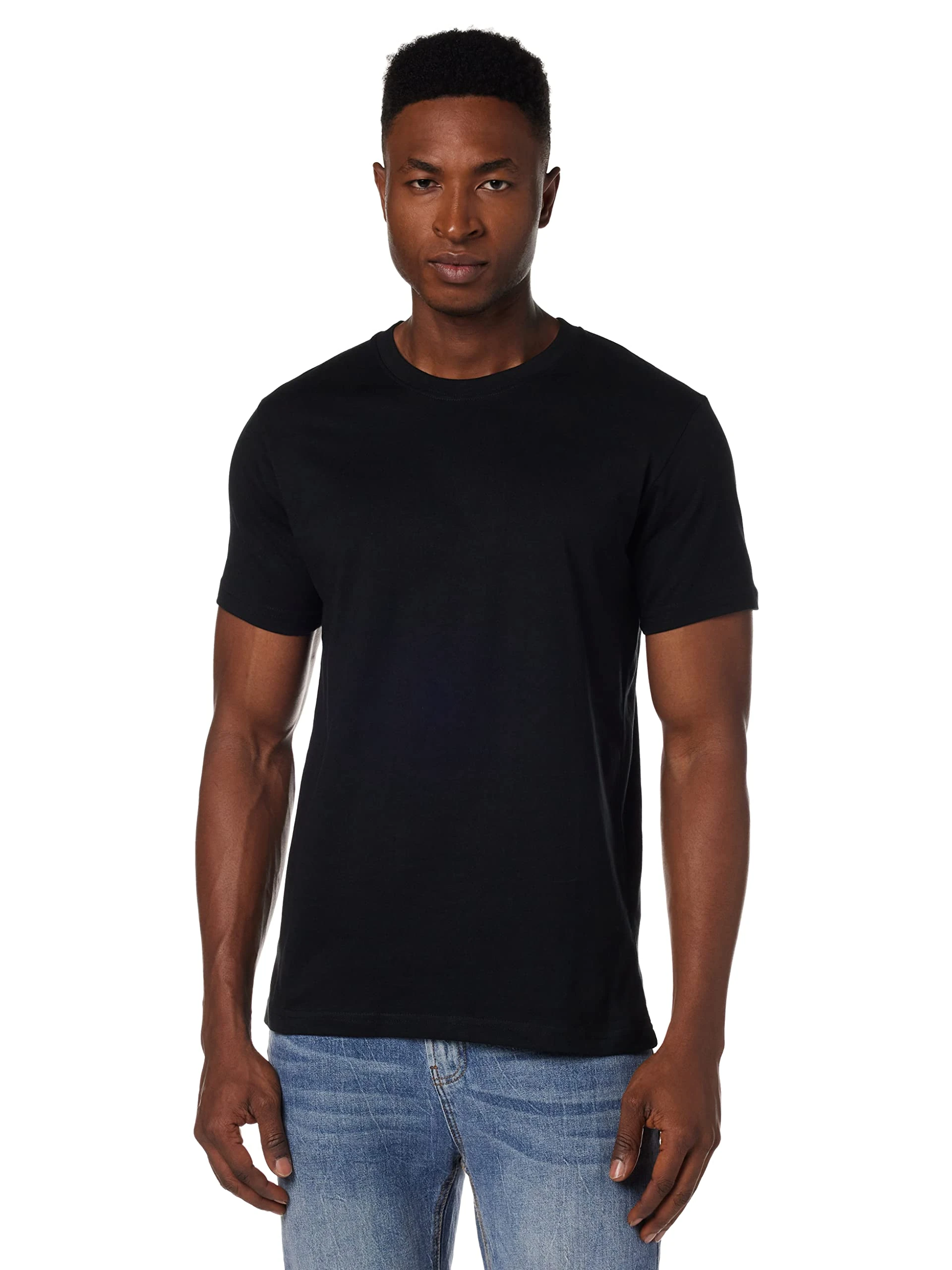 Urban Classics Men's Basic Tee T Shirt, Black - Black, XS UK