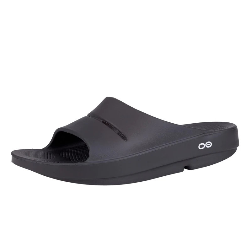 OOFOS Unisex Ooahh Slide Athletic Sandals, Black, M11/W12 (45 EU)