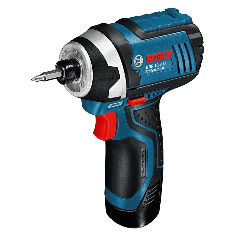 Bosch Professional 12V System Cordless Impact Driver GDR 12 V-105 (incl. 2X 2.0Ah Lithium-Ion Batteries, L-BOXX)