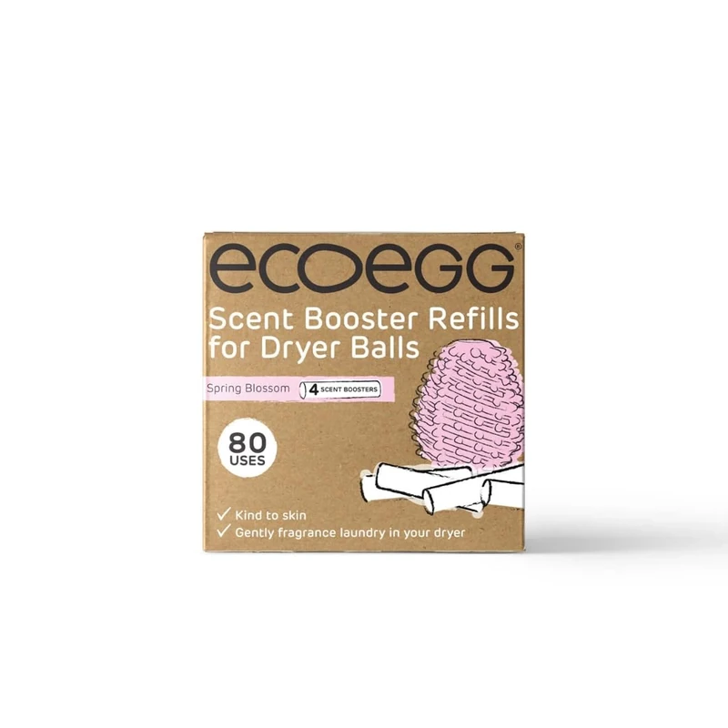 Ecoegg Dryer Egg Fragrance Sticks| Refills | Reduces Drying Time | Dryer Balls replacement | Freshens and Softens Clothes | Hypoallergenic | Spring Blossom | 4 fragrance sticks | Approx 40 Dries