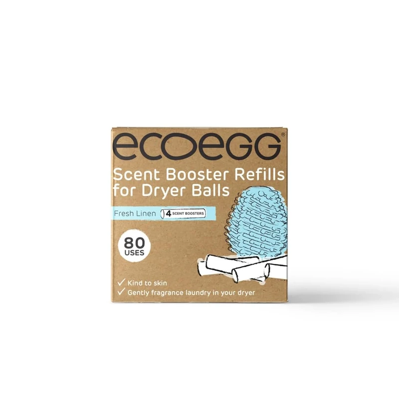 Ecoegg Dryer Ball Scent Booster Refills | Hypoallergenic | Fresh Linen | 4 Fragrance Sticks