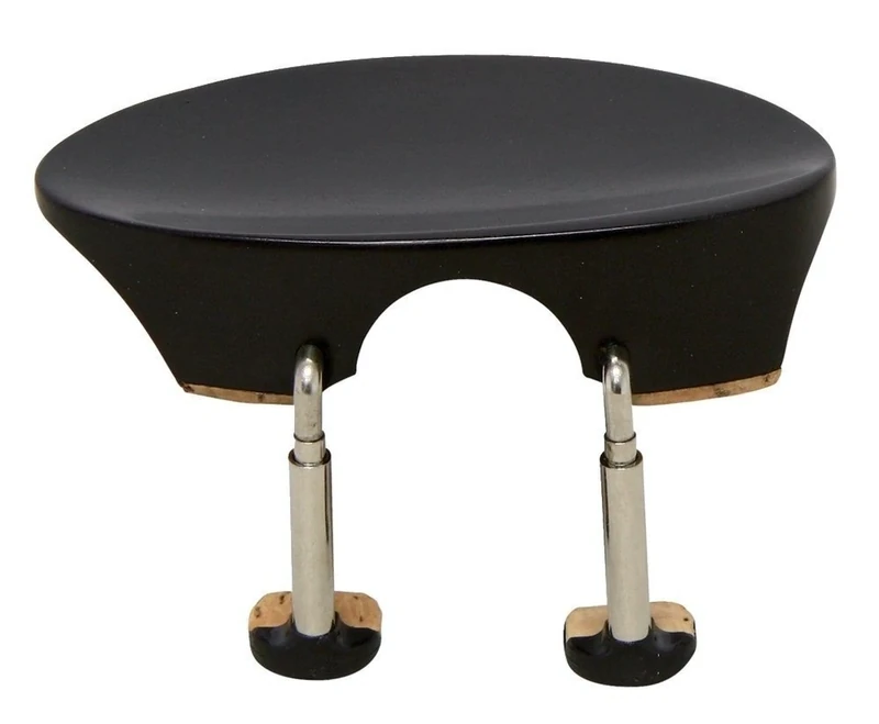 Wolf Standard Flesh Chinrest for Violin 4/4-1/4 and Viola, Ebony Plate, Patent Screw System
