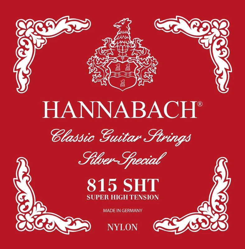 Hannabach strings for classical guitar series 815 Profipack Super High Tension Silver Special (quality strings for almost every instrument, guitar strings classical guitar, Made in Germany), Red