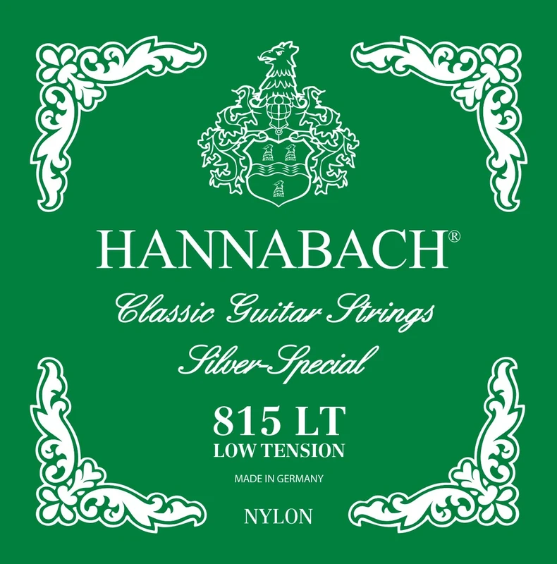 Hannabach 652772 Series 815 Silver Special ProfiPack for Classic Guitar Low Tension String Set - Green