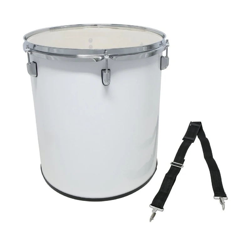 GEWA Marching Drum, Surdo 16 x 16" wooden shell white, incl. carrying strap