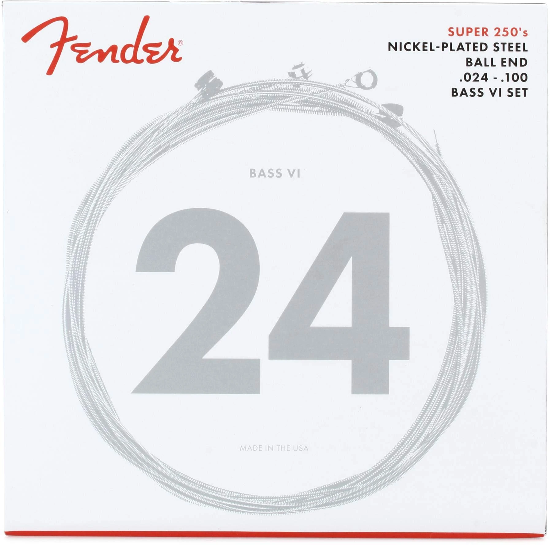 Fender Super 250 Bass VI Strings, Nickel Plated Steel, Ball End