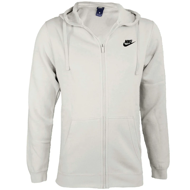 Nike Men's FZ Fleece Club Hoodie - Light Bone, X-Large