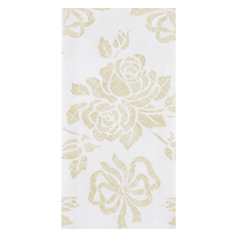 Hoffmaster 856520 Linen-Like Guest Towel, 1/6 Fold, 17" Length x 12" Width, Gold Prestige (Case of 500)