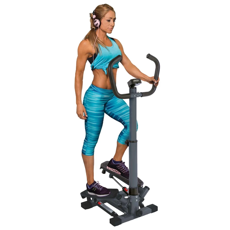 Jocca Side Stepper with Support Bars, Home Trainer for Glutes Abs Legs, Digital Function Counter, Max Load 100kg - Image 1