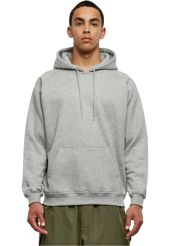 Urban Classics Men's Hooded Pullover Blank Hoody - Grey, 4XL