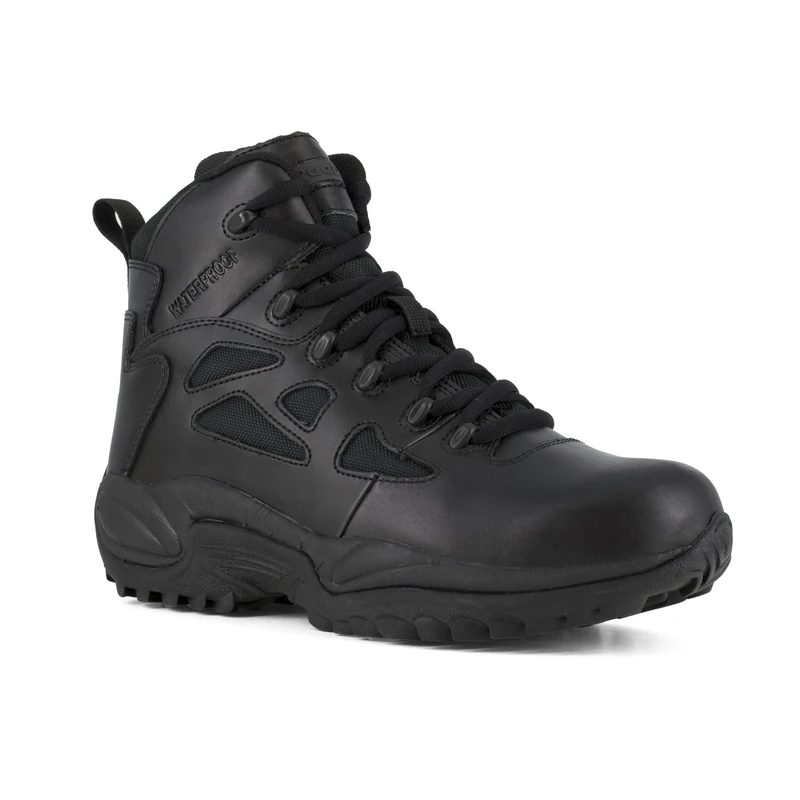 Reebok Men's 6" Rapid Response RB Soft Toe Waterproof Combat Boot Black 10.5 M