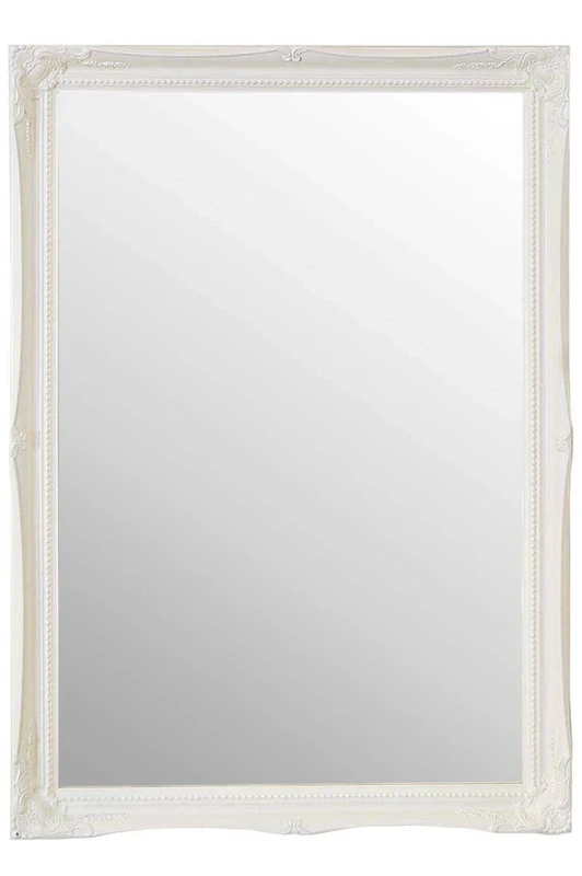 Mirror 2Ft10 X 2Ft (86cm X 61cm) Large Antique Design Ivory Ornate Big Wall New, 86x61