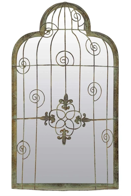 MirrorOutlet 2Ft4 X 1Ft4 70 X 40cm Large Shabby Chic In Or Outdoor Garden Big Wall Mirror,GM007, Brown