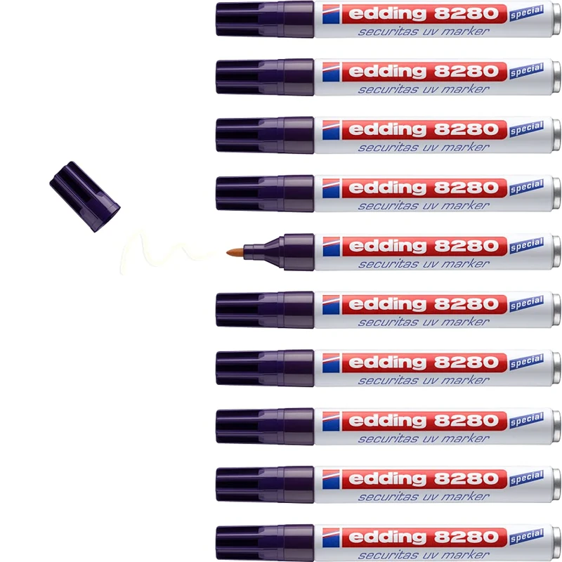 edding E-8280 SECURITAS UV MARKER CLEAR P10 - Pack of 10