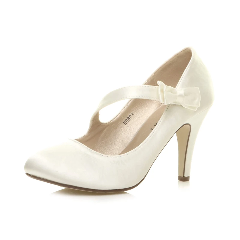 WOMENS LADIES EVENING WEDDING PROM PARTY HIGH HEEL CLASSIC PUMPS SIZE 4 37 - Image 1