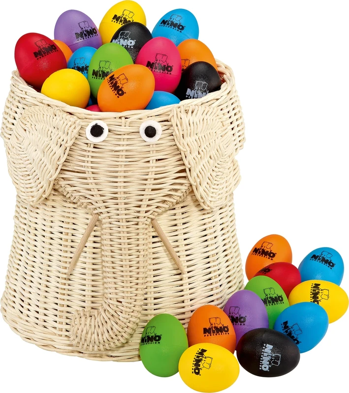 Nino Percussion Egg Shaker Set - 80-piece Rattle Eggs Set for Children from 3 Years - Musical Instrument - Plastic, Multicolored (VE80-NI540-2)
