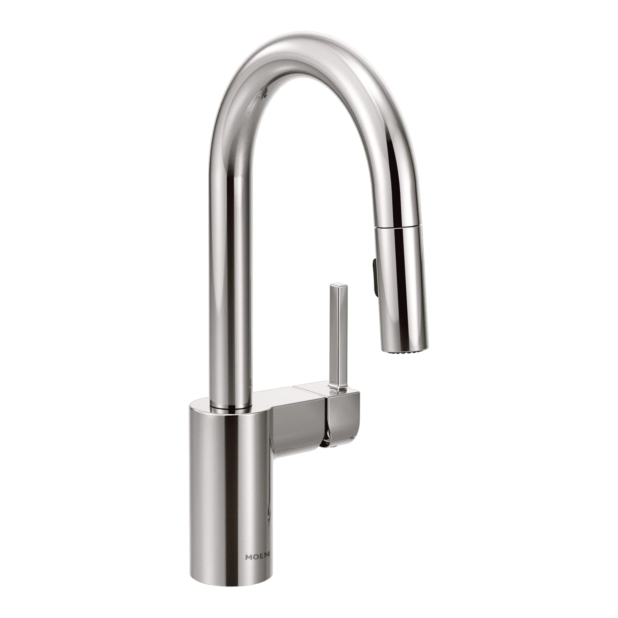 Moen 5965 Align One-Handle Pulldown Bar Faucet with Power Clean Featuring Reflex, Chrome, 0.375