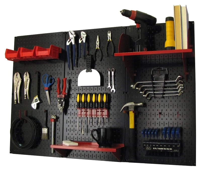 Wall Control Pegboard Standard Tool Storage Kit - Black