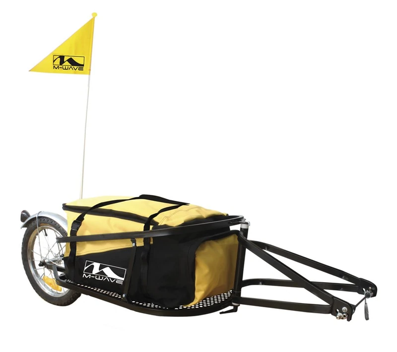 M-Wave Single 40 640081 Bicycle Luggage Trailer Single-Track Yellow