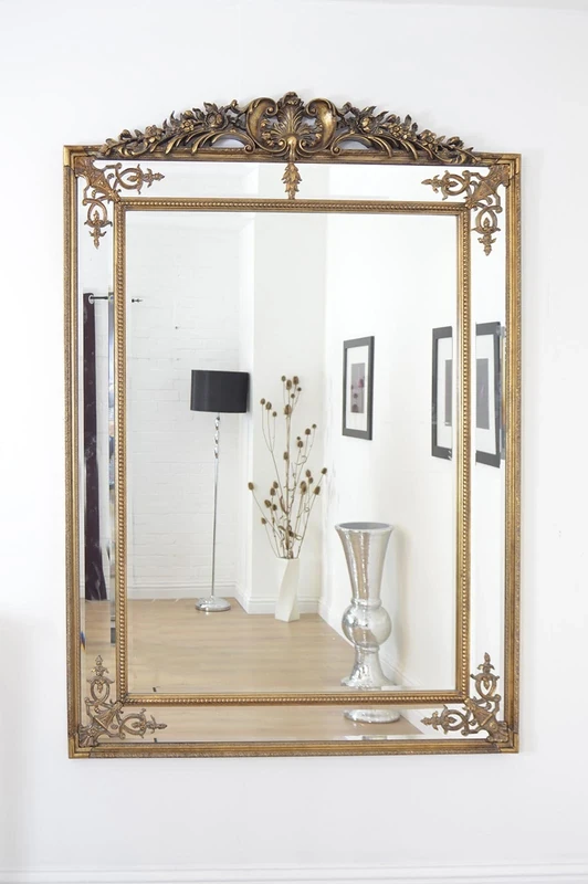 Gold Ornate Gilt Design Gold Mirror 6FT4 X 4FT6